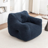 High-Density Foam Teddy Bean Bag Chair With Armrests - Omega Lifestyles