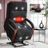 Power Chenille Lift Recliner Chair With Massage Heat - Omega Lifestyles