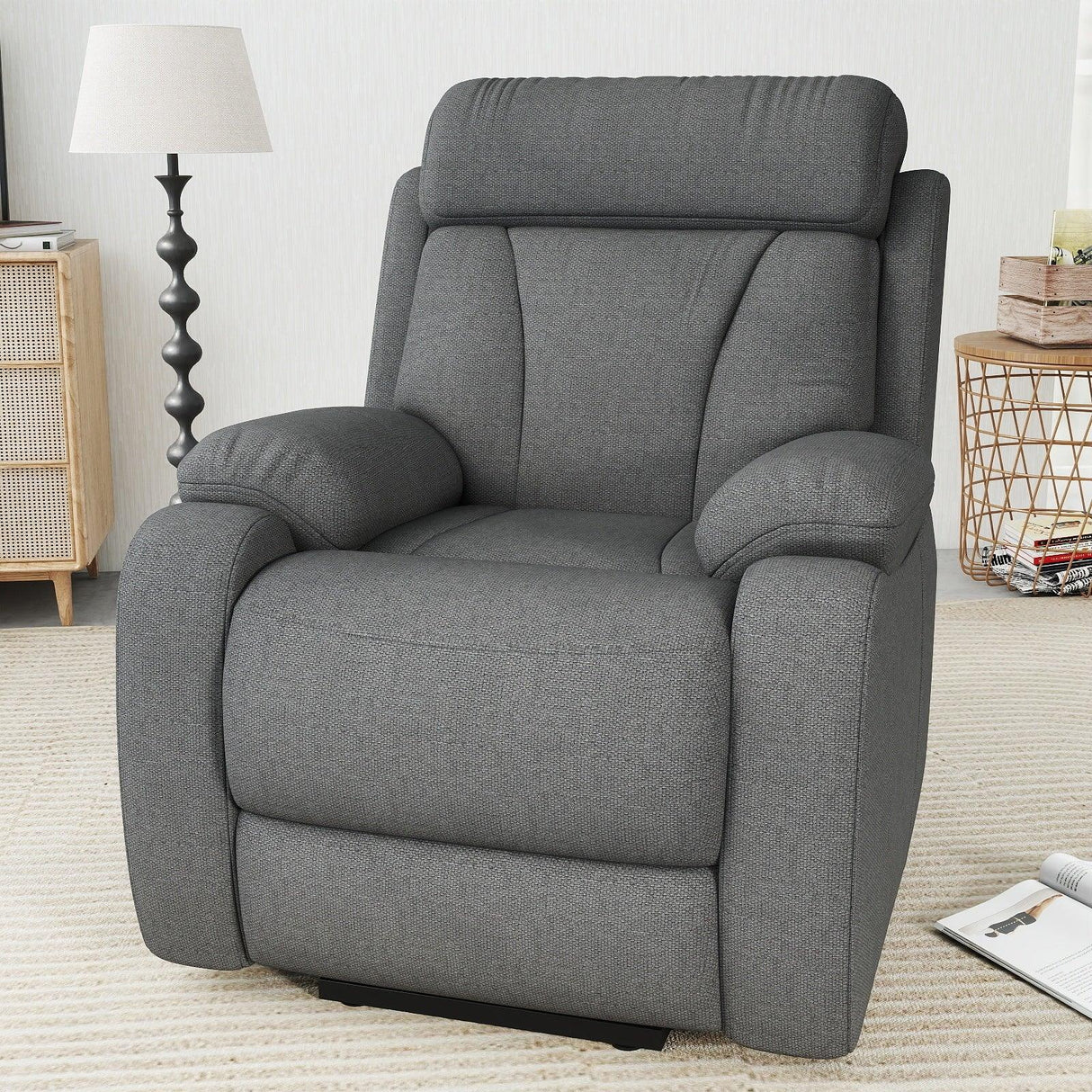 Power Lift Plush Snowflake Velvet Recliner Chair - Omega Lifestyles