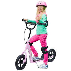 Kids Adjustable Height Big Wheel Steel Kick Scooter - Omega Lifestyles