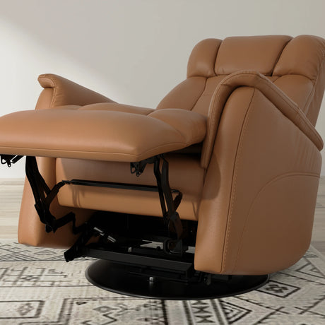 Swivel Glider Recliner With Manual Adjustable Headrest Footrest - Omega Lifestyles