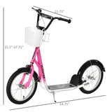 Youth Adjustable Handlebar Kick Scooter With Basket - Omega Lifestyles