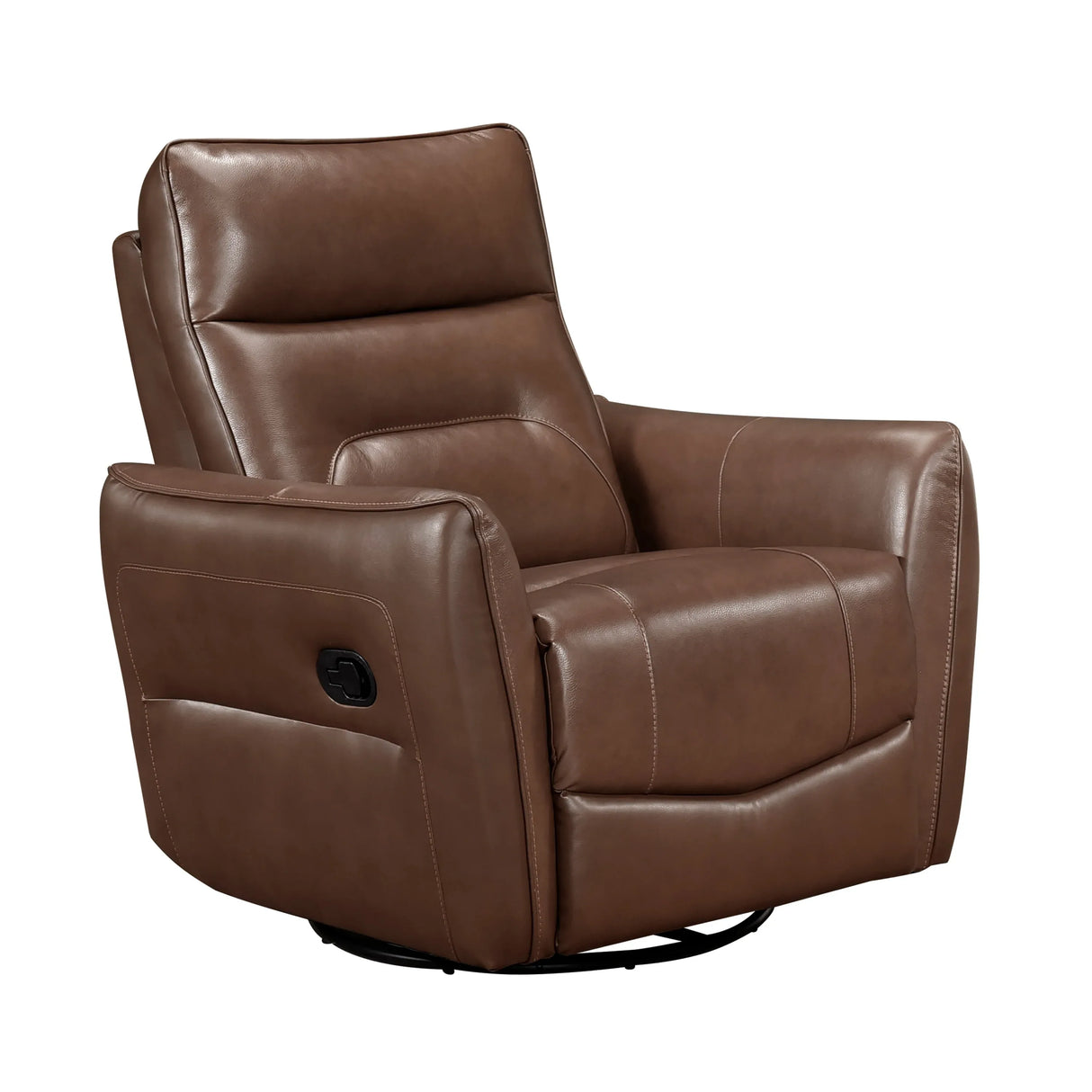 Top Grain Leather Swivel Glider Recliner Chair - Omega Lifestyles
