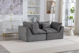Oversized Velvet Modular 2-Seat Cloud Couch Sofa