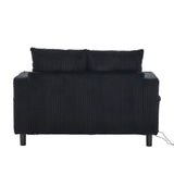 Oversized Corduroy Recliner Sofa With USB Charging - Omega Lifestyles