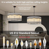 Modern Gold 37-Inch 2-Tier Adjustable Height Chandelier - Omega Lifestyles