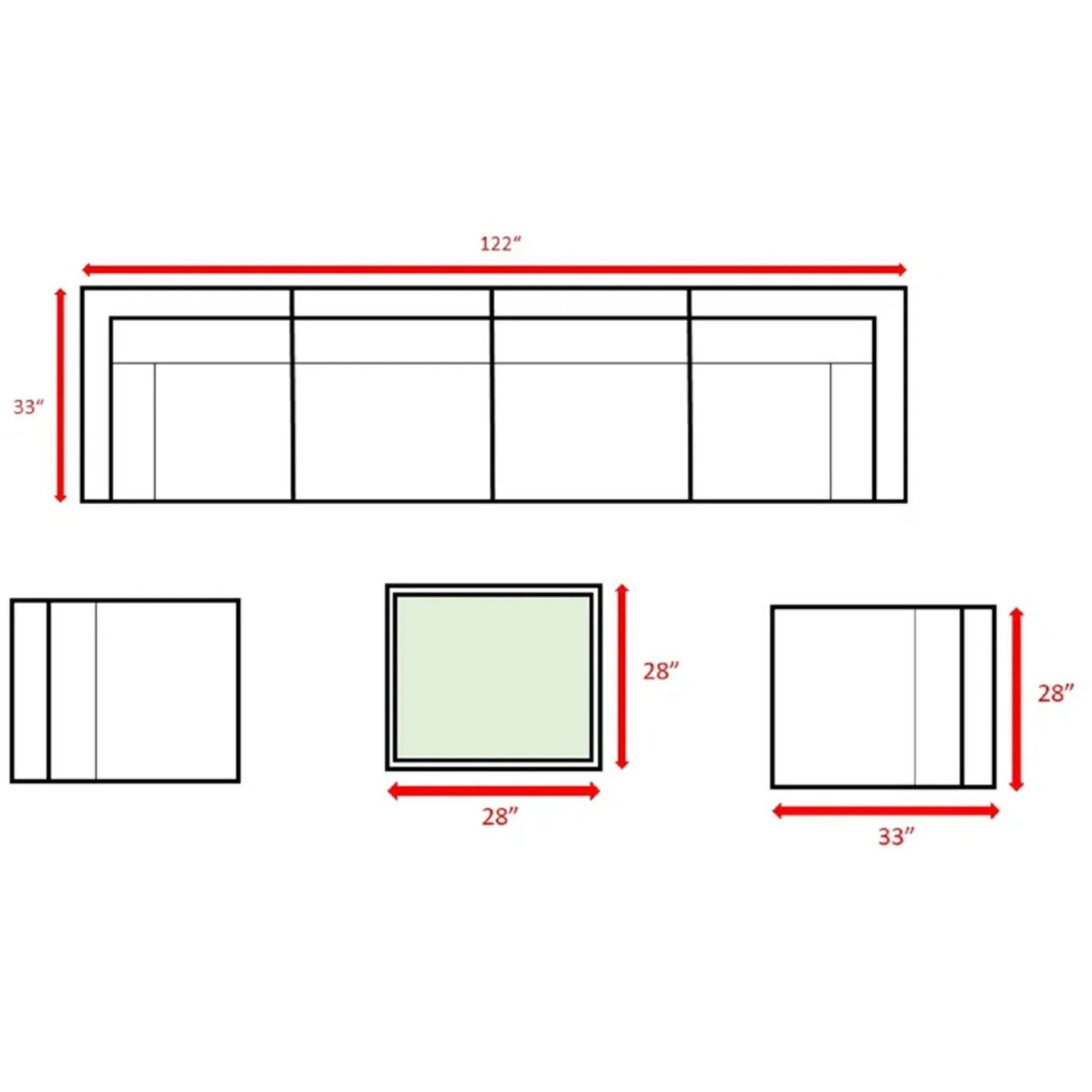 7-Piece Fully Assembled Outdoor Wicker Patio Seating Set - Omega Lifestyles
