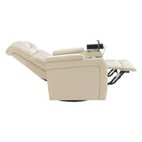 Power PU Leather Recliner Chair With Tray Table USB Port - Omega Lifestyles