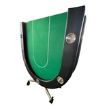 Foldable Rolling Premium 10-Player Green Poker Table - Omega Lifestyles