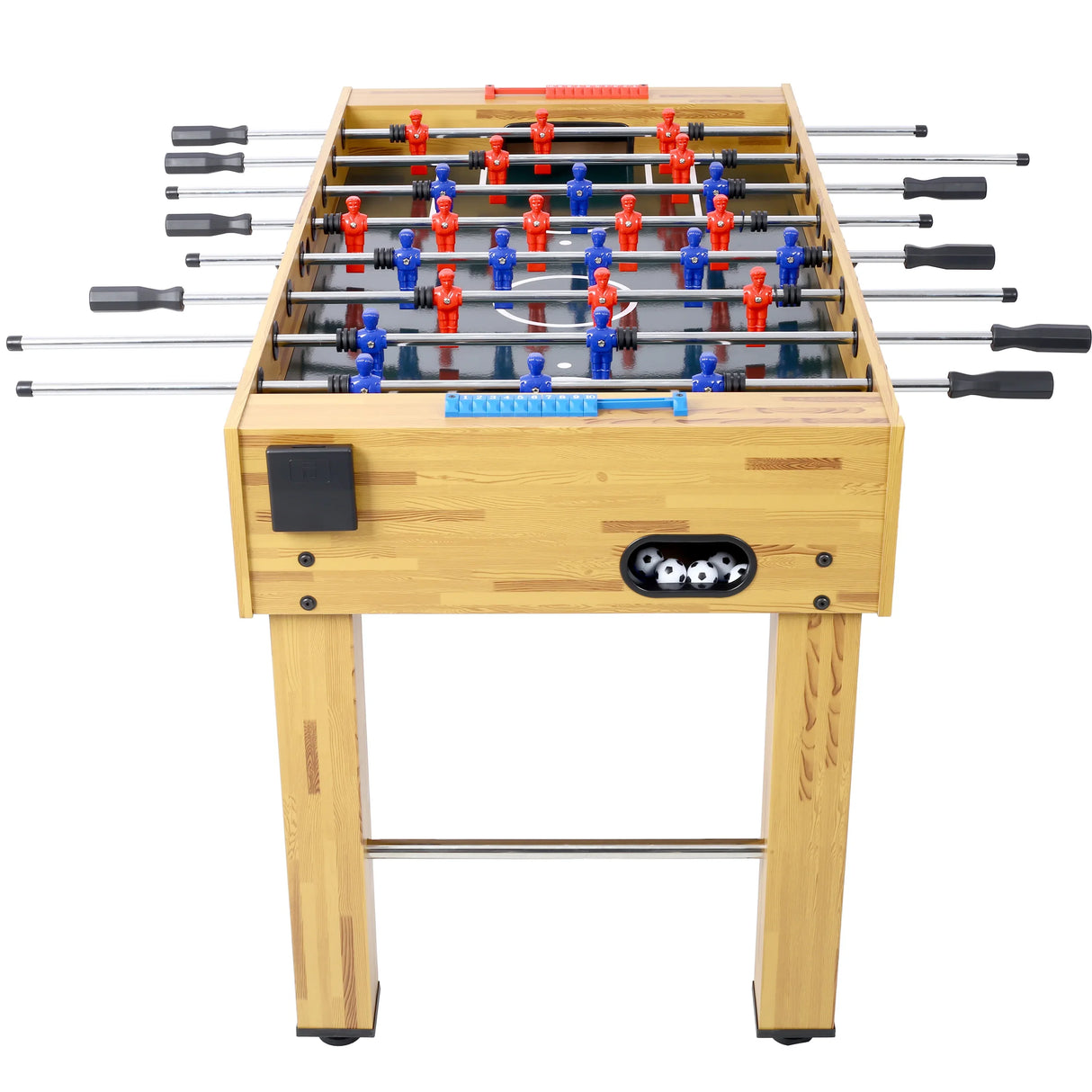 54-Inch Light Cherry Foosball Table With E-Z Spin Bearings - Omega Lifestyles