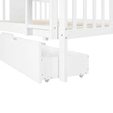 Full Over Full Solid Wood Bunk Bed With Drawers - Omega Lifestyles