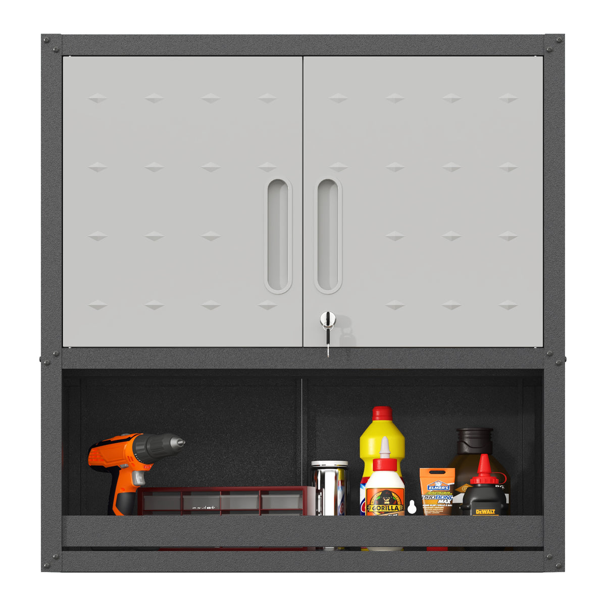 Metal Wall-Mounted Locking Door Storage Cabinet