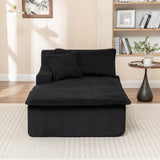 Corduroy Foam Right Armrest Chaise Lounge Chair - Omega Lifestyles