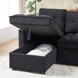 Chenille Reclining Sleeper Sofa Bed With Storage - Omega Lifestyles