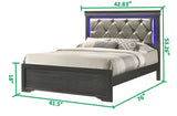 Modern Gray Upholstered Twin Wood Bed Frame - Omega Lifestyles