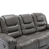 Home Theater 3-Seater Manual Recliner Chair With Cup Holders - Omega Lifestyles