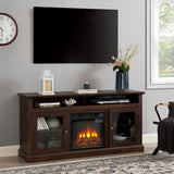 Modern American Traditional Fireplace TV Stand Console - Omega Lifestyles
