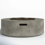 Modern Grey Fiber Reinforced Concrete Outdoor Fire Pit Table - Omega Lifestyles