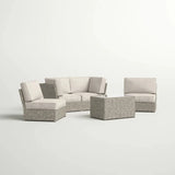 Modular 5-Piece Weather-Resistant Wicker Patio Seating Set - Omega Lifestyles