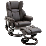 Massage Recliner Chair With 10-Point Vibration and Ottoman