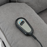 Medium-Firm Corduroy Remote-Controlled Heating Massage Recliner - Omega Lifestyles