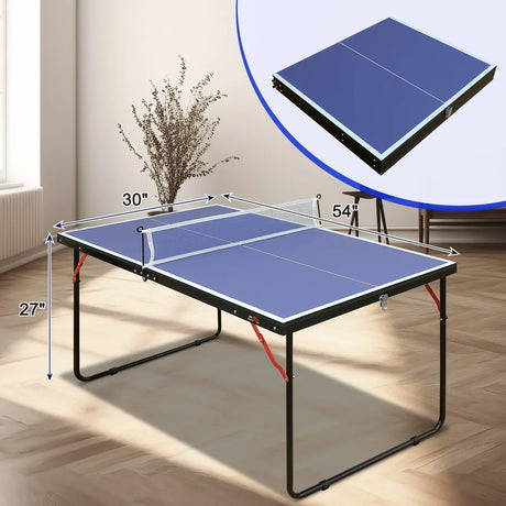 Mid-Size Foldable Indoor Outdoor Portable Ping Pong Table - Omega Lifestyles