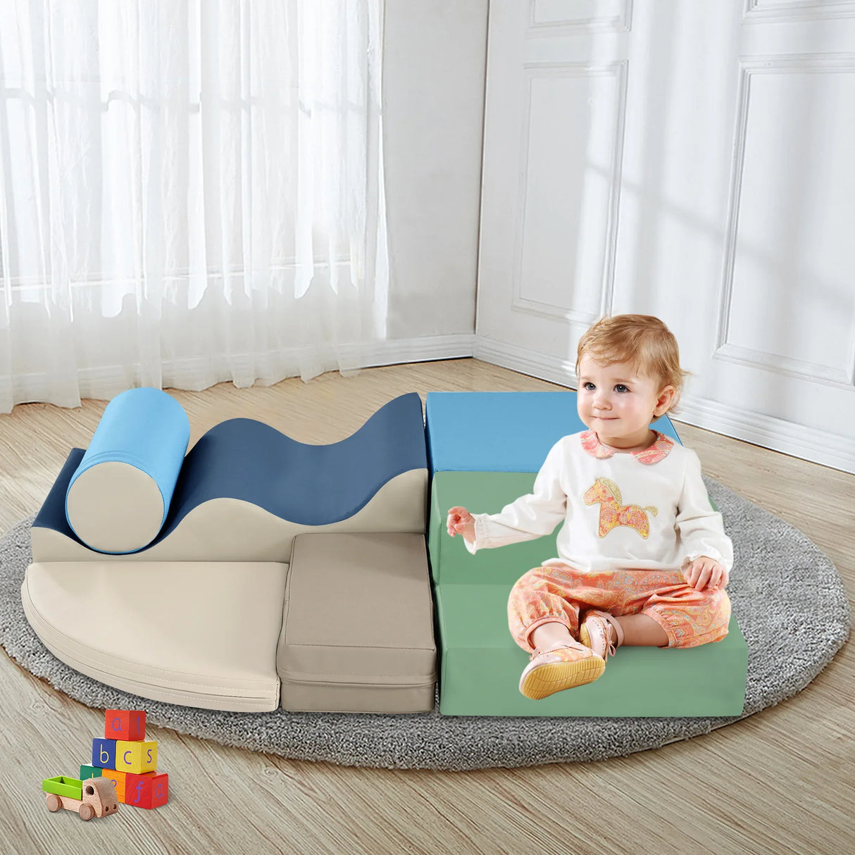 Colorful Soft Foam Kids Climb And Crawl Playset - Omega Lifestyles