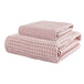 70X140Cm Large Towel Modern Waffle Bath Towel Set Quick Drying Knit Fabric Plaid Pattern Soft Absorbent Cotton Solid Color
