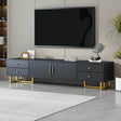 Modern Black MDF TV Stand With Storage Cabinet - Sleep Galleria