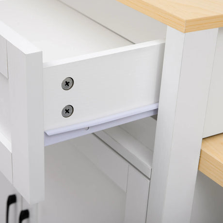 Extendable Kitchen Island With Dining Table Storage - Omega Lifestyles