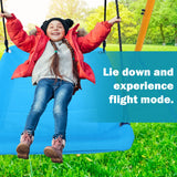 7-in-1 Heavy-Duty Metal Kids Backyard Swing Set - Omega Lifestyles