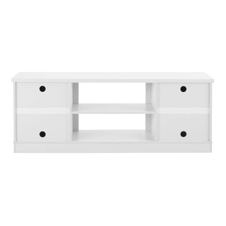 Modern Farmhouse White MDF TV Media Stand Console - Sleep Galleria