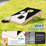 Solid Wood Tailgate Size Cornhole Set With Bean Bags - Omega Lifestyles