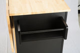 Rolling Kitchen Island Cart With Rubber Wood Tabletop - Omega Lifestyles