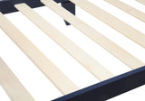 Solid Wood Navy Blue Toddler Bed With Safety Rails - Omega Lifestyles