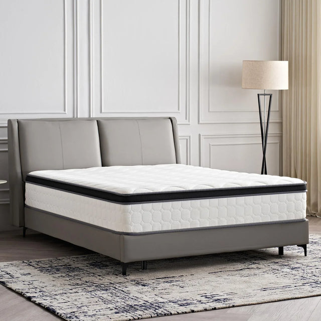 King Medium 12-Inch Gel Memory Foam Pocketed Coil Mattress - Omega Lifestyles