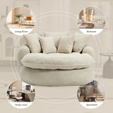 Oversized Chenille Memory Foam Bean Bag Sofa With Pillows - Omega Lifestyles
