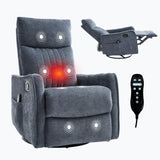 Blue Medium-Firm Massage Recliner Chair With Heat - Omega Lifestyles
