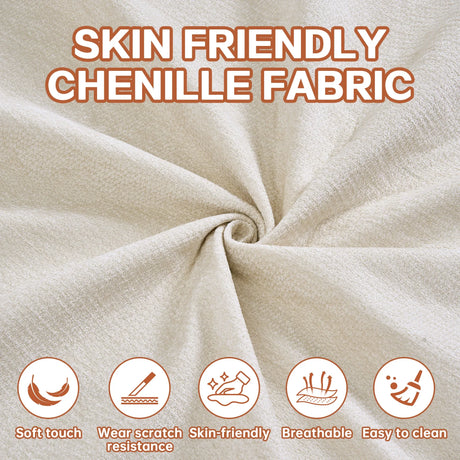 Modern Linen Foam-Filled Convertible Sleeper Sofa Bed With Pillows - Omega Lifestyles