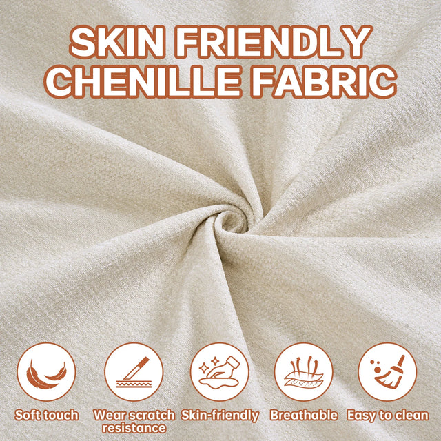 Modern Linen Foam-Filled Convertible Sleeper Sofa Bed With Pillows - Omega Lifestyles