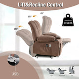Power Electric Soft Massage Lift Lounge Chair With Heating - Omega Lifestyles