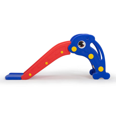 Toddler Dolphin Play Slide With Basketball Hoop and Ladder - Omega Lifestyles