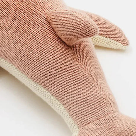 Peach Cotton Plush Knitted Dolphin Soft Toy - Omega Lifestyles