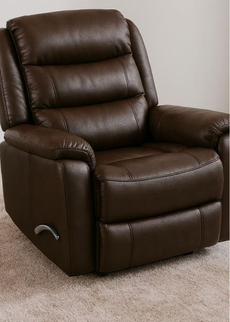 Manual Swivel Top Grain Leather Recliner Chair - Omega Lifestyles