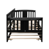 Twin Solid Wood Daybed With Trundle Espresso - Omega Lifestyles