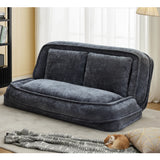 Convertible Adjustable Chenille Loveseat Lazy Sofa Bed - Omega Lifestyles