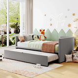 Twin Upholstered Velvet Daybed With Pop Up Trundle - Omega Lifestyles