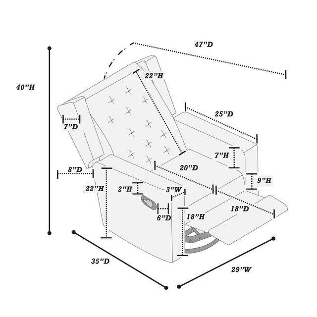 Manual Motion Firm Swivel Glider Recliner Chair - Omega Lifestyles