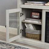 60-Inch Stone Gray MDF Fireplace TV Media Stand - Sleep Galleria