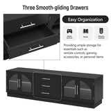 Modern Minimalist Black MDF TV Stand With Storage - Sleep Galleria